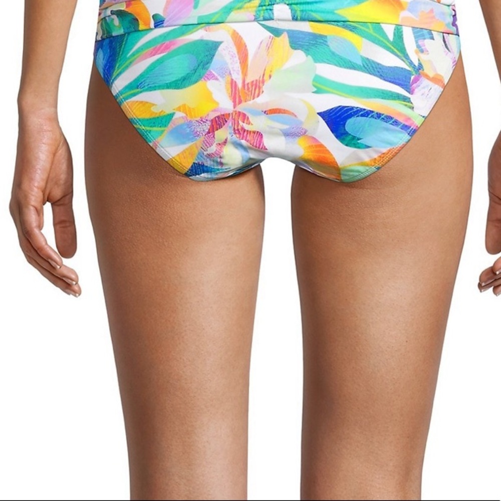 La Blanca Multicolor Tropical Swim Bikini Bottom size 14 - Picture 3 of 8